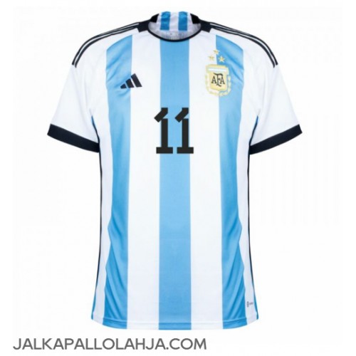 Argentiina Angel Di Maria #11 Kopio Koti Pelipaita MM-kisat 2022 Lyhyet Hihat